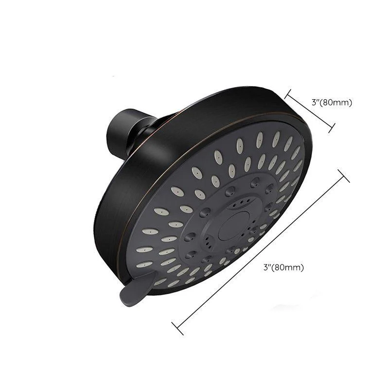 Round Metal Fixed Shower Head Traditional Adjustable Spray Pattern Shower Head -Bathlova