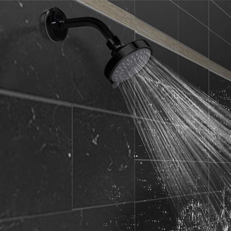 Round Metal Fixed Shower Head Traditional Adjustable Spray Pattern Shower Head -Bathlova