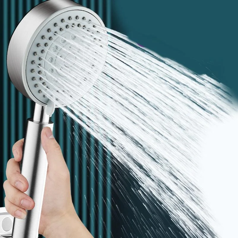 Round Self-Cleaning Hand Shower Adjustable Spray Pattern Stainless Steel Hand Shower -Bathlova