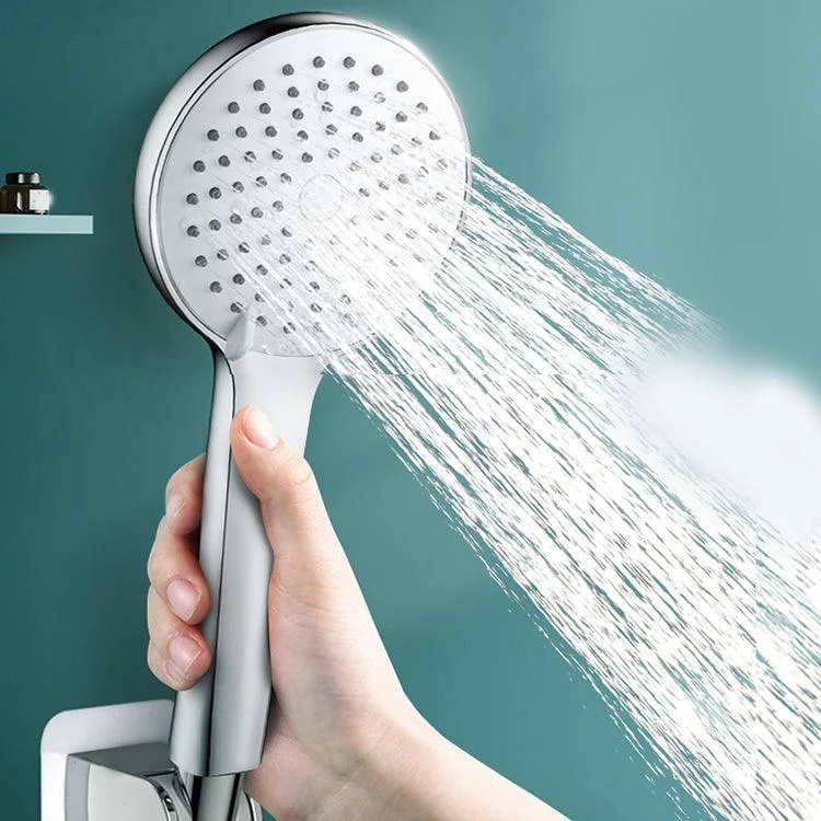 Round Self-Cleaning Hand Shower Adjustable Water Flow Wall-Mount Hand Shower -Bathlova