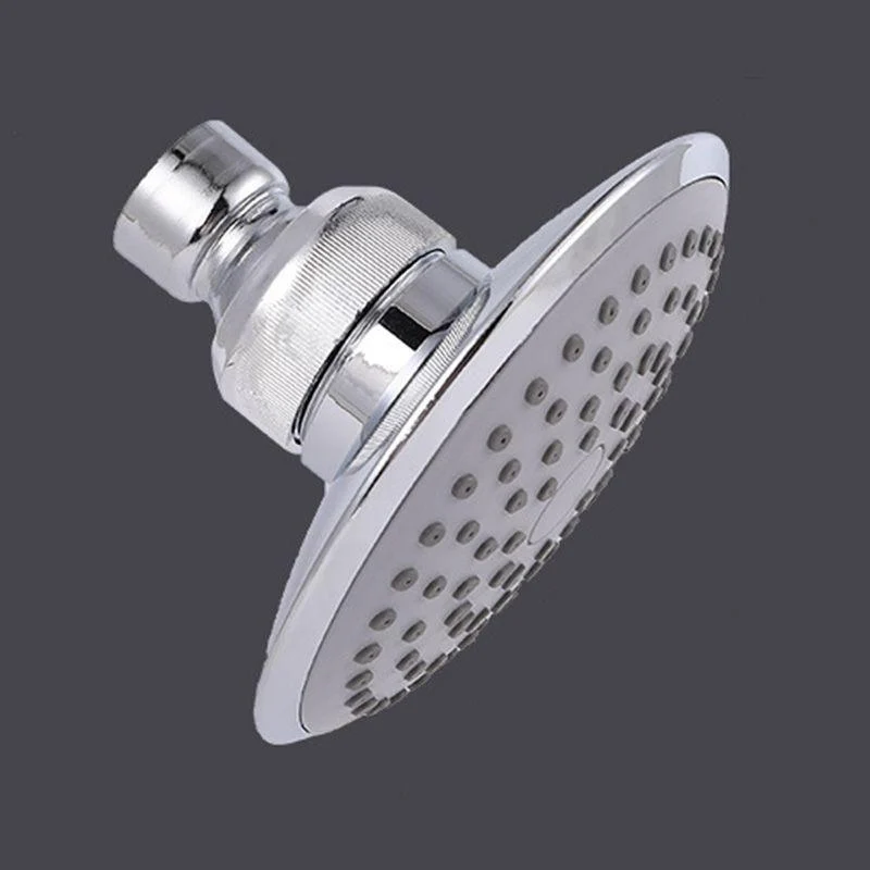 Round Shape Shower Head Modern Swivel Wall Mounted Fixed Shower Head -Bathlova