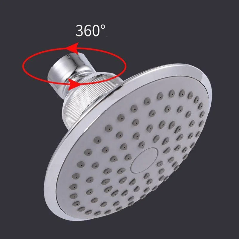 Round Shape Shower Head Modern Swivel Wall Mounted Fixed Shower Head -Bathlova