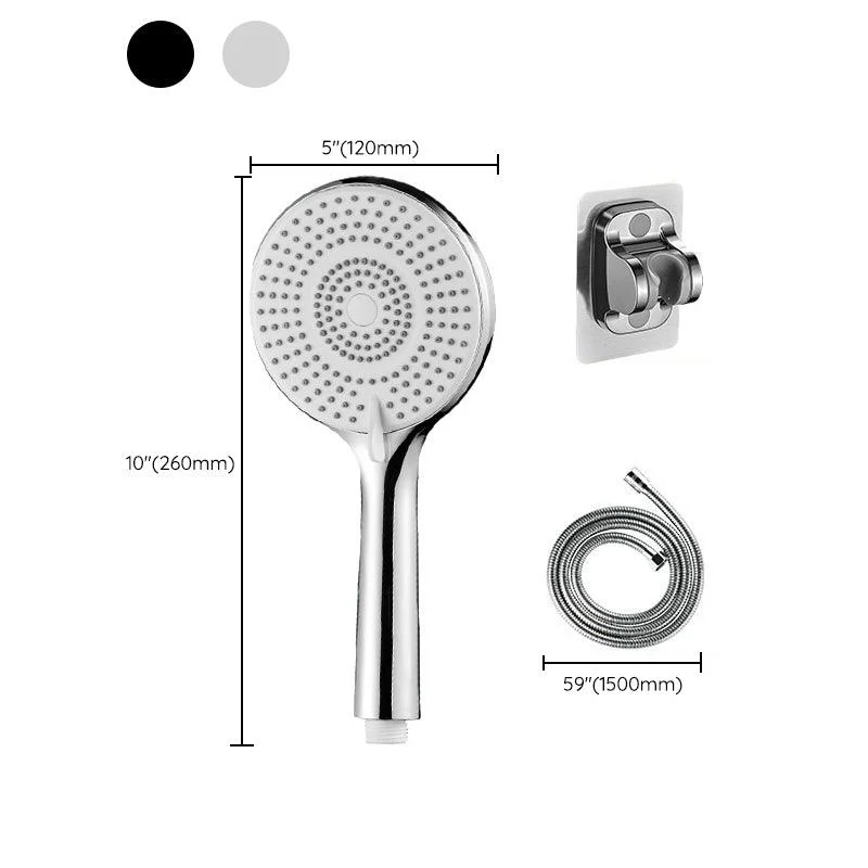 Round Shower Head Plastic Handheld Shower Head with Adjustable Spray Pattern -Bathlova