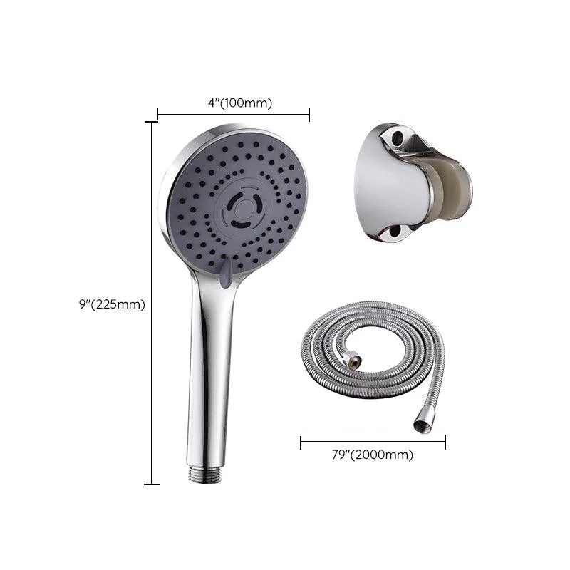 Round Shower Head Plastic Shower Head with Adjustable Spray Pattern -Bathlova