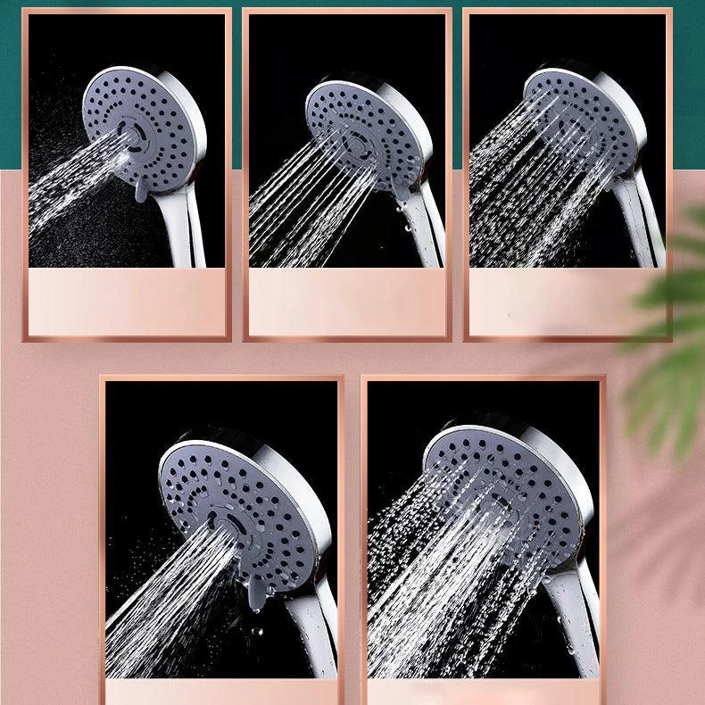 Round Shower Head Plastic Shower Head with Adjustable Spray Pattern -Bathlova