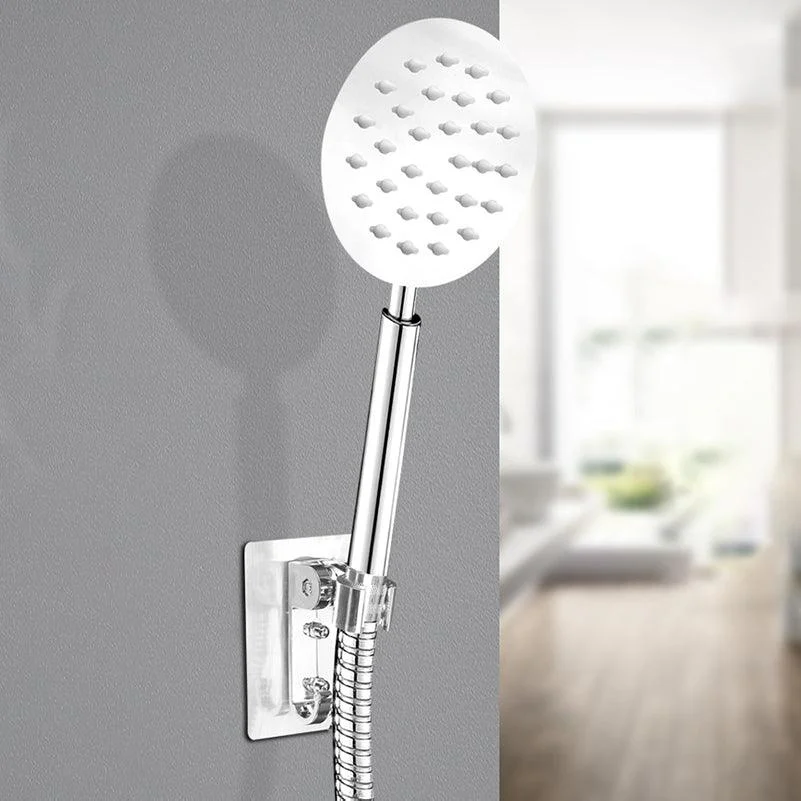 Round Shower Head Stainless Steel 3 Sprays Wall-Mounted Handheld Shower Head -Bathlova