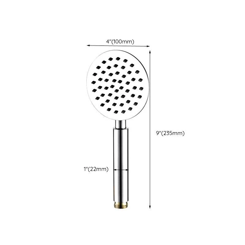 Round Shower Head Stainless Steel 3 Sprays Wall-Mounted Handheld Shower Head -Bathlova