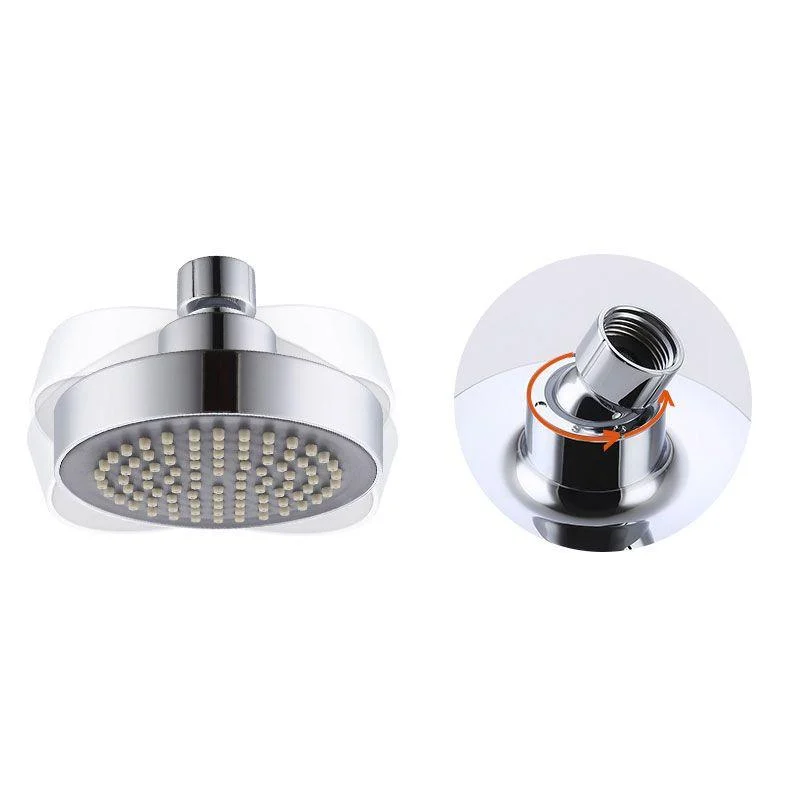 Round Small Top Shower Head Wall-Mount Adjustable Shower Head -Bathlova