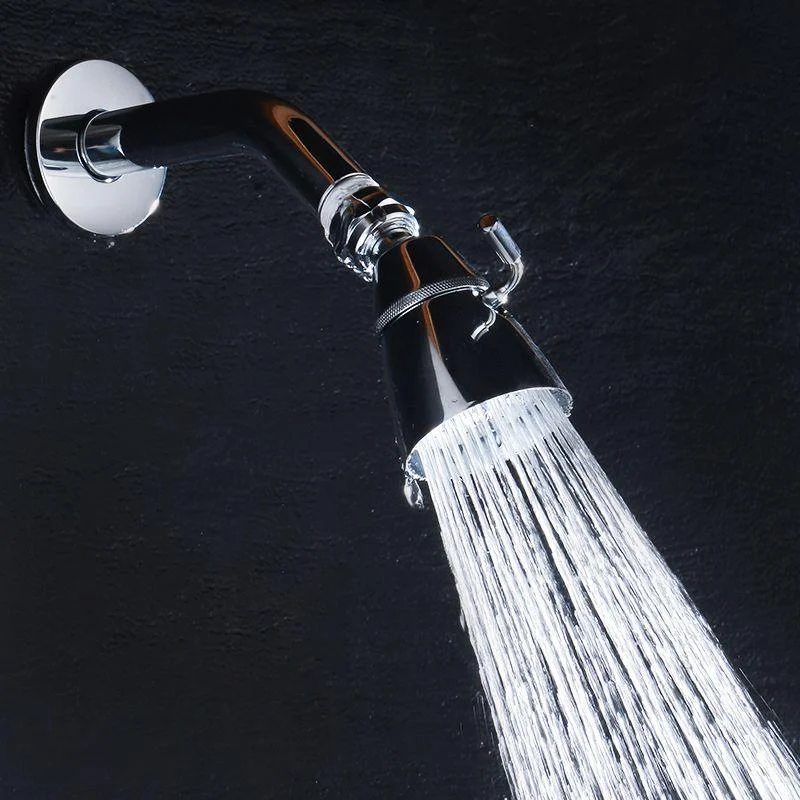 Round Stainless Steel Showerhead in Silver Wall-Mount Showerhead -Bathlova