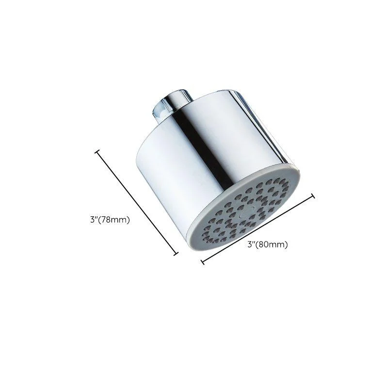 Round Stainless Steel Showerhead in Silver Wall-Mount Showerhead -Bathlova