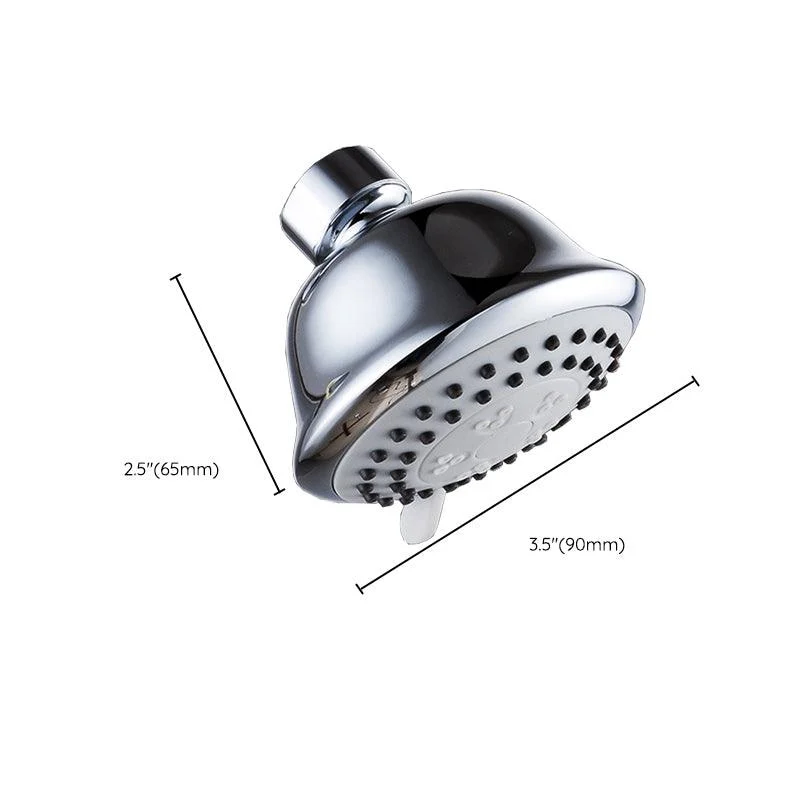 Round Stainless Steel Showerhead in Silver Wall-Mount Showerhead -Bathlova