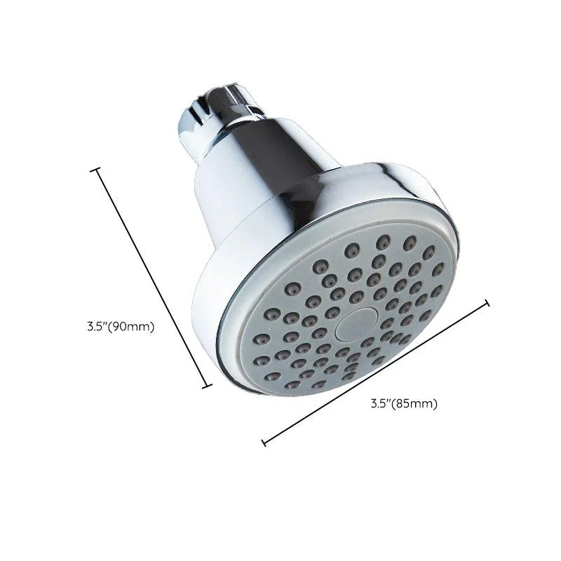 Round Stainless Steel Showerhead in Silver Wall-Mount Showerhead -Bathlova