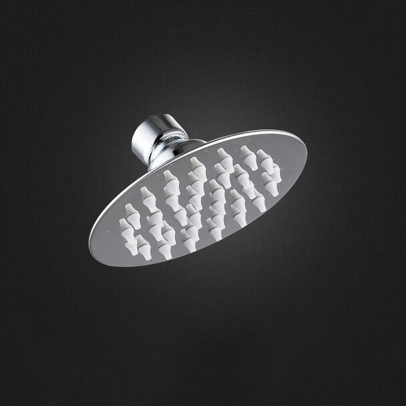 Round Stainless Steel Showerhead in Silver Wall-Mount Showerhead -Bathlova