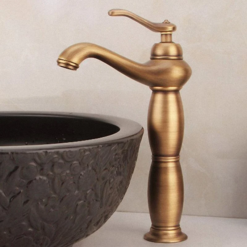 Rustic Antique Bronze Tall Basin Tap with Solid Copper Construction -Bathlova