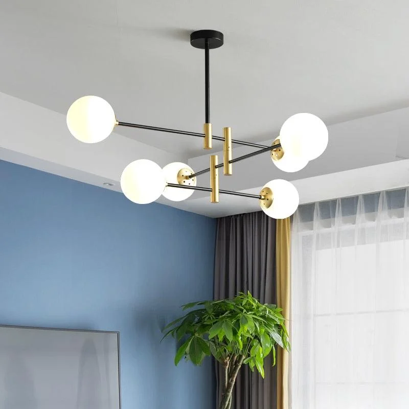 Sable - Modern Glass Multi-Bulb Chandelier -Bathlova