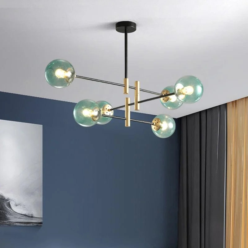 Sable - Modern Glass Multi-Bulb Chandelier -Bathlova