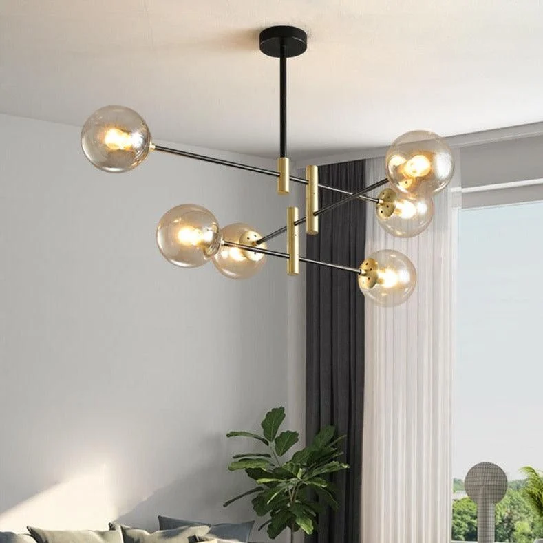 Sable - Modern Glass Multi-Bulb Chandelier -Bathlova