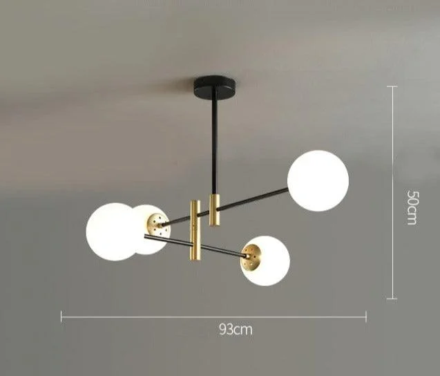 Sable - Modern Glass Multi-Bulb Chandelier -Bathlova