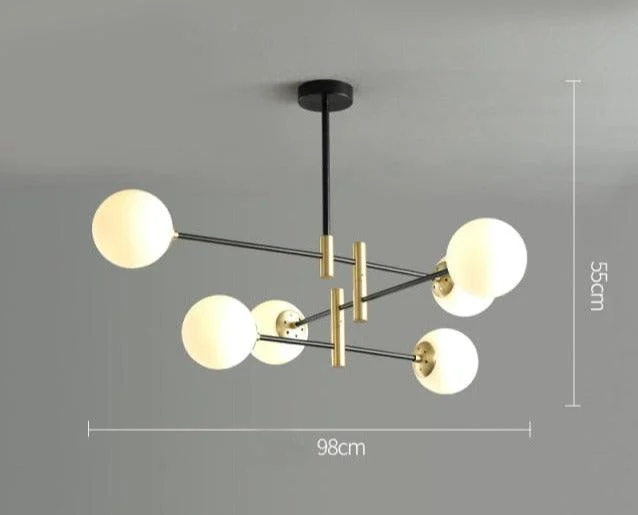 Sable - Modern Glass Multi-Bulb Chandelier -Bathlova