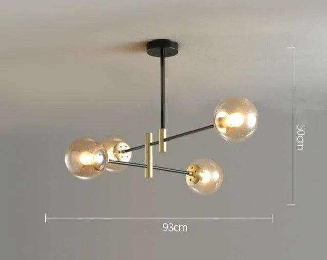 Sable - Modern Glass Multi-Bulb Chandelier -Bathlova