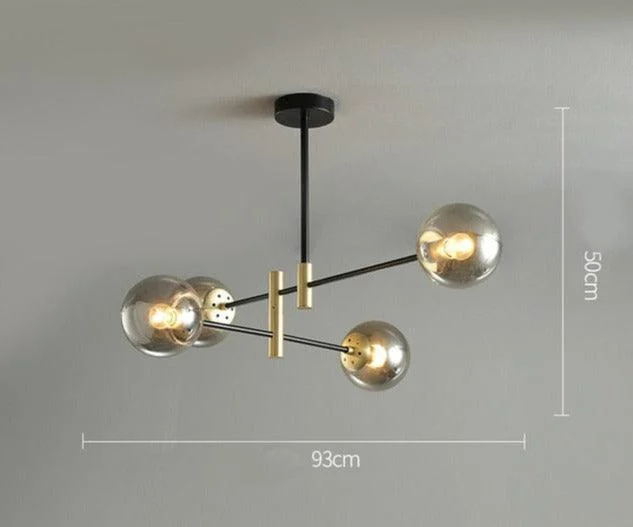 Sable - Modern Glass Multi-Bulb Chandelier -Bathlova