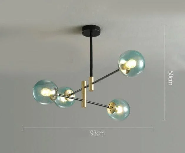 Sable - Modern Glass Multi-Bulb Chandelier -Bathlova