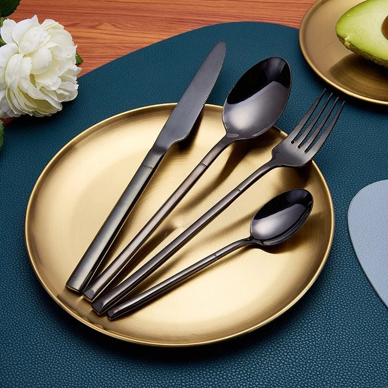 Sachi - Mirrored Finish Stainless Steel Silverware Set -Bathlova