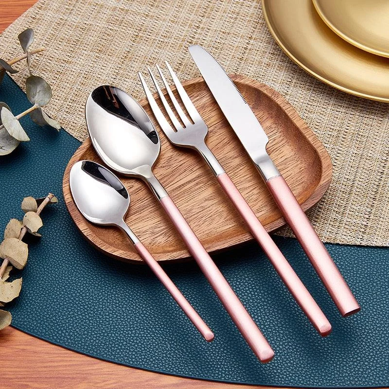 Sachi - Mirrored Finish Stainless Steel Silverware Set -Bathlova