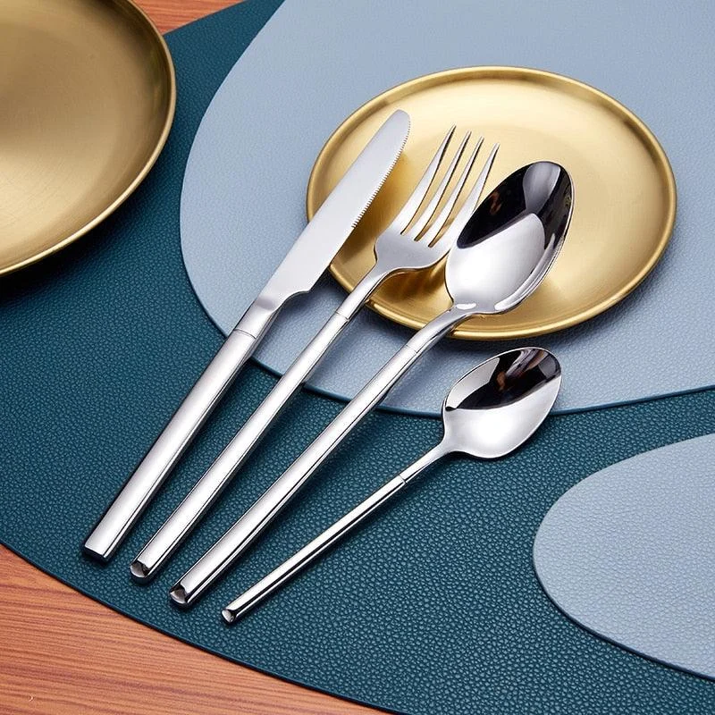 Sachi - Mirrored Finish Stainless Steel Silverware Set -Bathlova