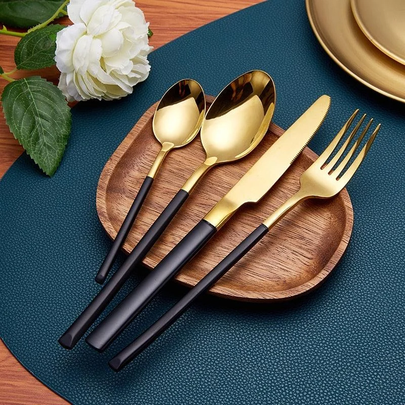 Sachi - Mirrored Finish Stainless Steel Silverware Set -Bathlova