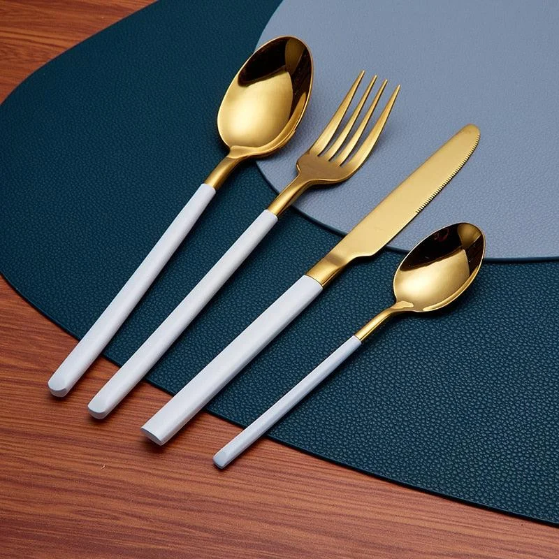 Sachi - Mirrored Finish Stainless Steel Silverware Set -Bathlova