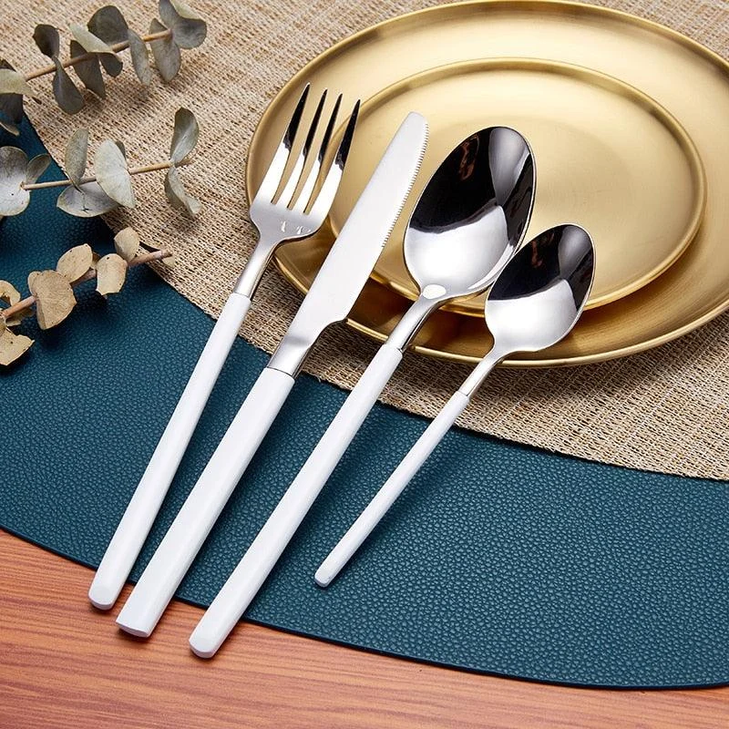 Sachi - Mirrored Finish Stainless Steel Silverware Set -Bathlova