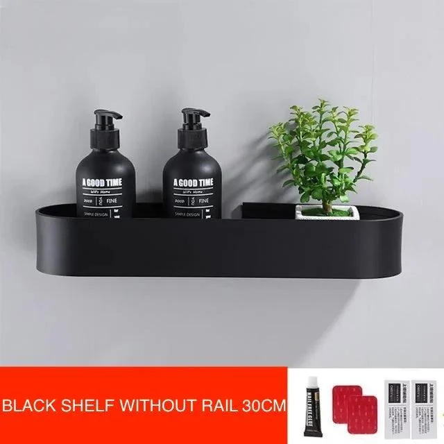 Shelf Rack Wall Mounted Shelves Bath Towel Holder Shower Storage Basket -Bathlova