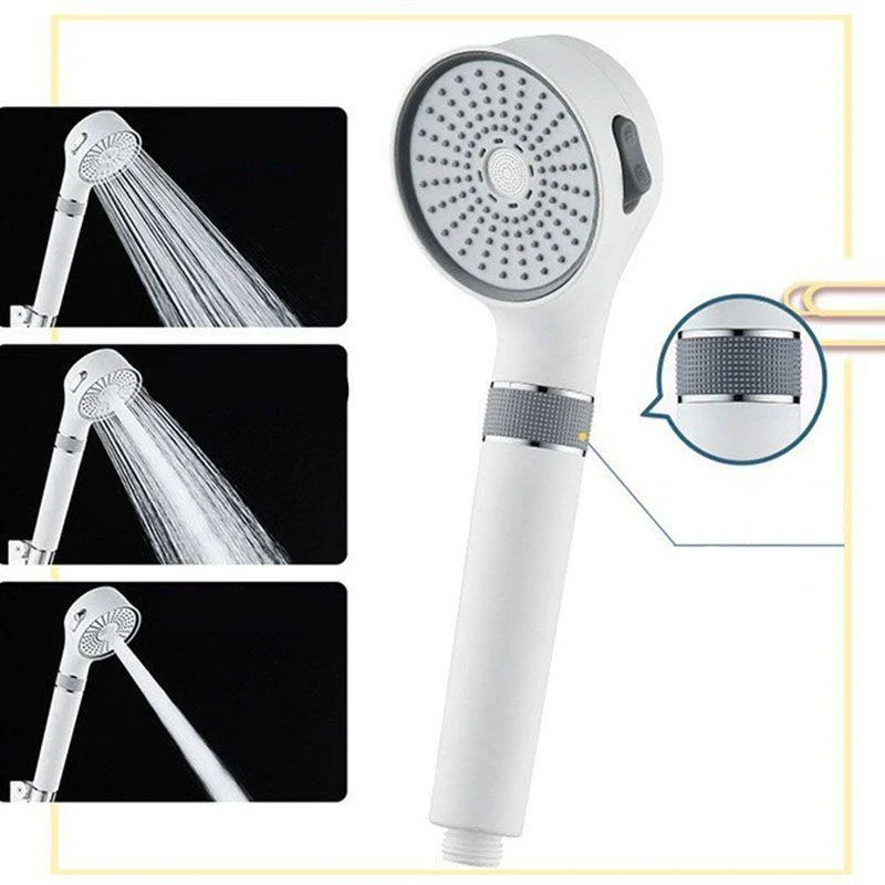 Shower Head 3-Setting Modern Round Plastic Water Filtration Handheld Shower Head -Bathlova