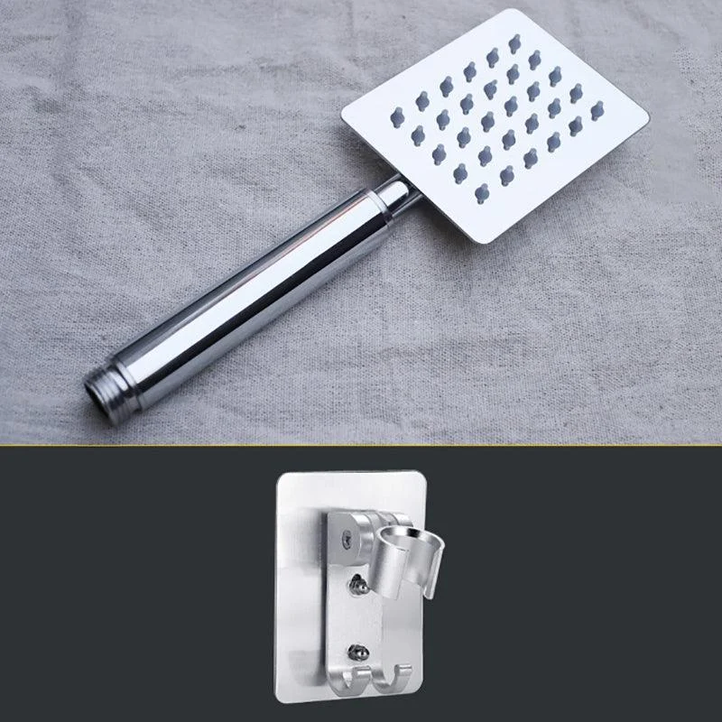 Shower Head Brass Square Raining Jet Tube Handheld Shower Head -Bathlova