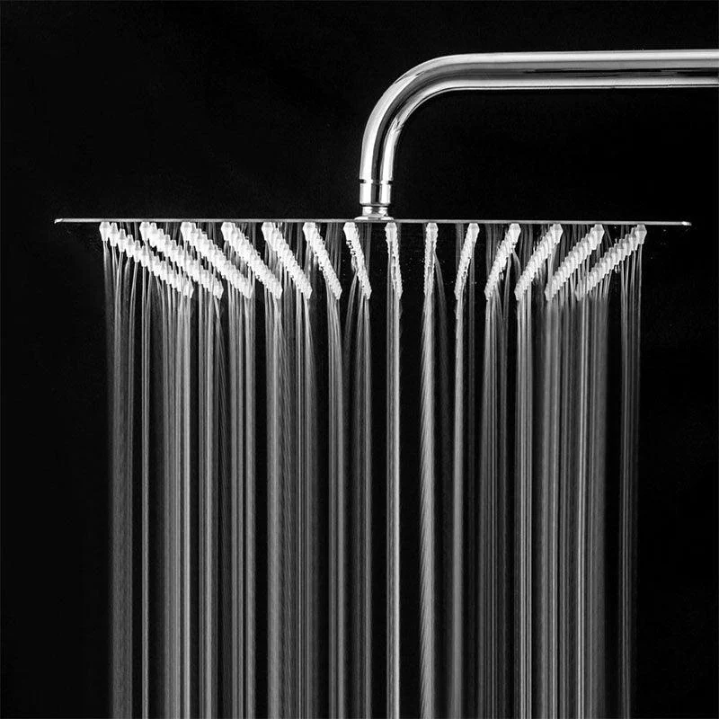 Shower Head Square Wall Mounted Raining Jet Stainless Shower Head -Bathlova