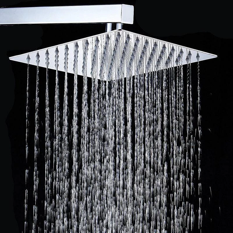 Shower Head Square Wall Mounted Raining Jet Stainless Shower Head -Bathlova