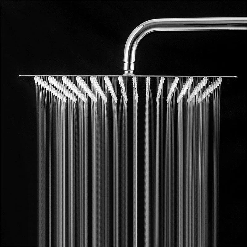 Shower Head Square Wall Mounted Raining Jet Stainless Shower Head -Bathlova