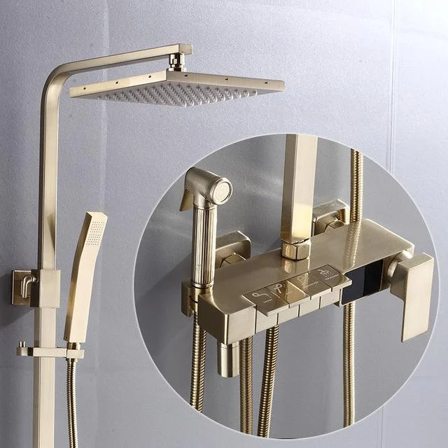 Shower Mixer Tap Rainfall Shower Head Thermostatic Shower System -Bathlova