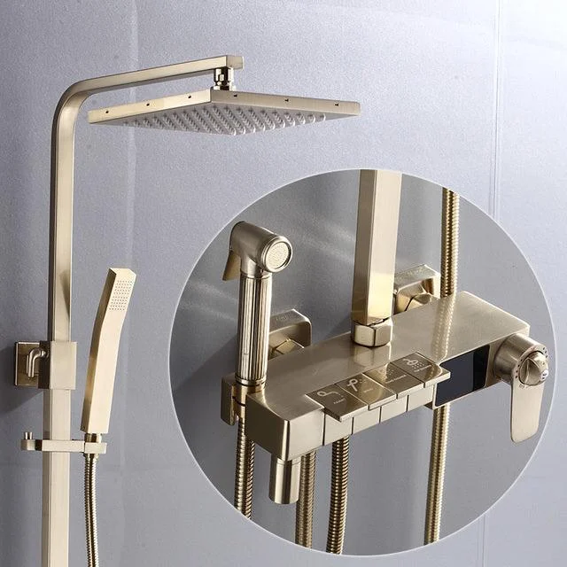 Shower Mixer Tap Rainfall Shower Head Thermostatic Shower System -Bathlova