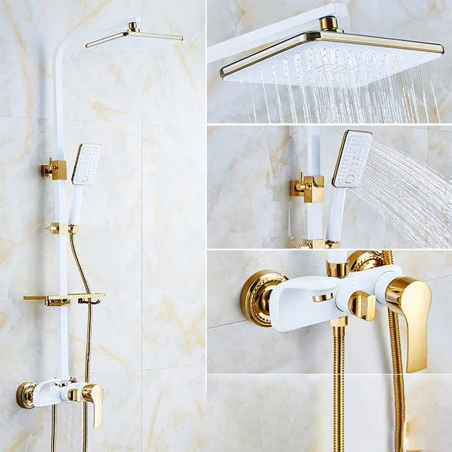 Shower Mixer Tap Rainfall Shower Head Thermostatic Shower System -Bathlova