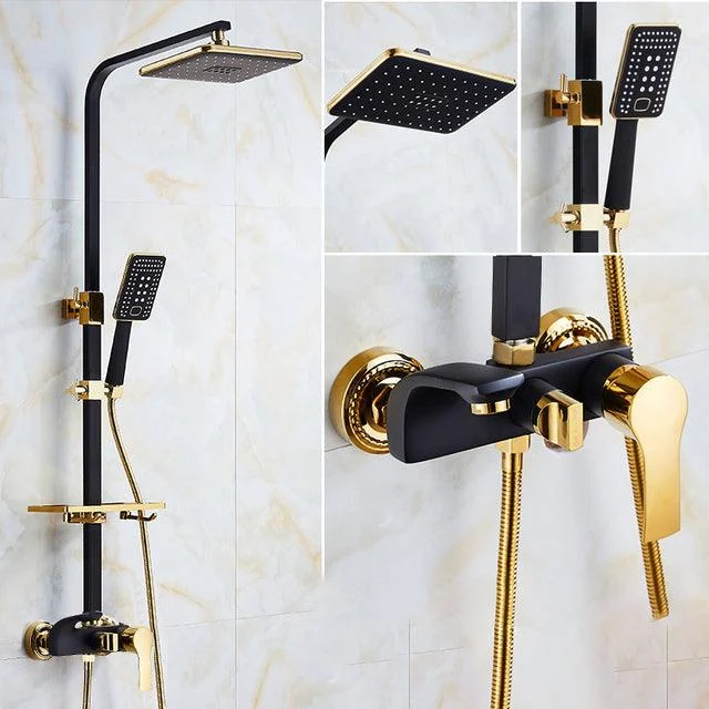 Shower Mixer Tap Rainfall Shower Head Thermostatic Shower System -Bathlova