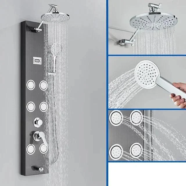 Shower Panel Column Waterfall Shower Head Massage Jets Shower Tap -Bathlova