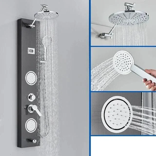 Shower Panel Column Waterfall Shower Head Massage Jets Shower Tap -Bathlova