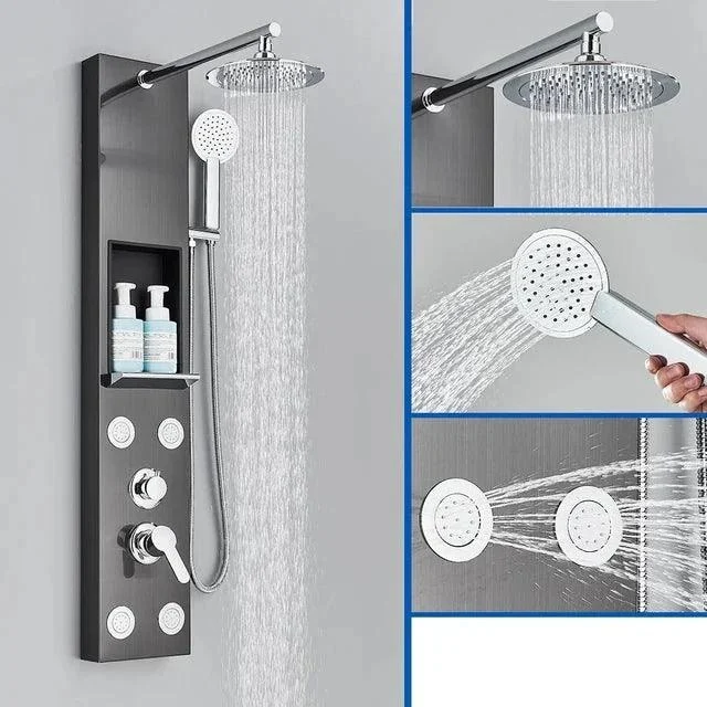 Shower Panel Column Waterfall Shower Head Massage Jets Shower Tap -Bathlova