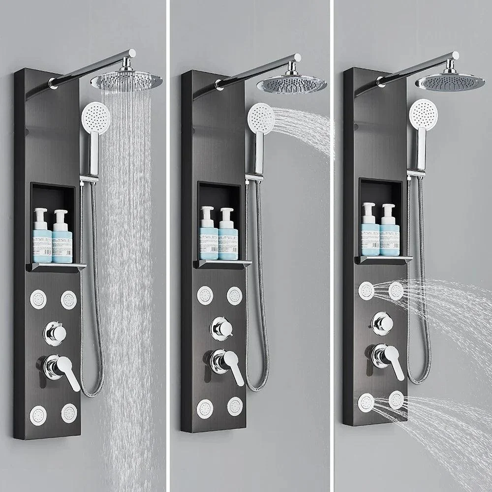 Shower Panel Column Waterfall Shower Head Massage Jets Shower Tap -Bathlova