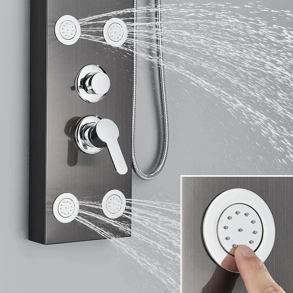 Shower Panel Column Waterfall Shower Head Massage Jets Shower Tap -Bathlova