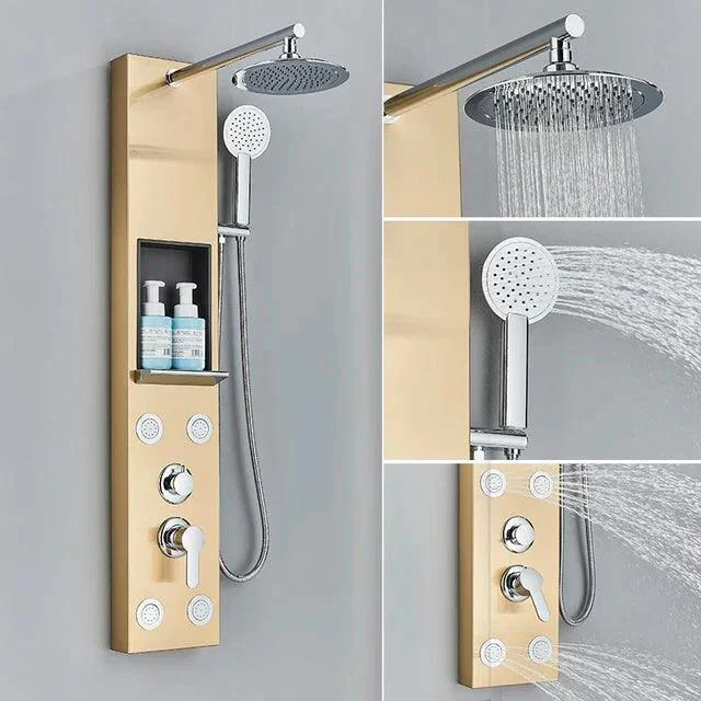 Shower Panel Tap Degree Display with SPA Massage Jet Shower System -Bathlova