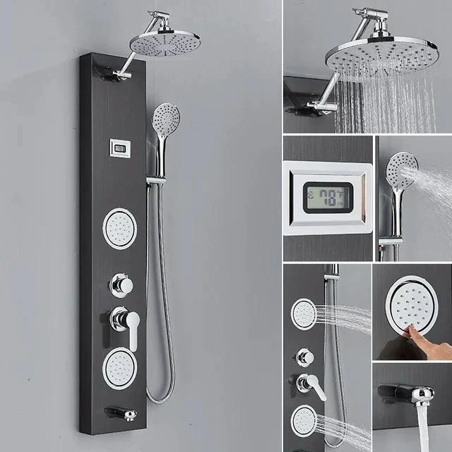 Shower Panel Tap Degree Display with SPA Massage Jet Shower System -Bathlova