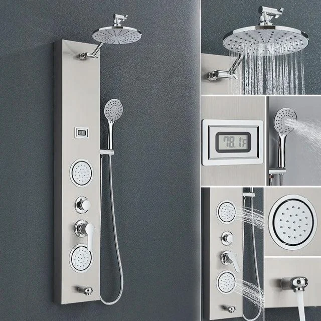 Shower Panel Tap Degree Display with SPA Massage Jet Shower System -Bathlova